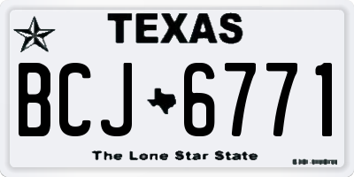 TX license plate BCJ6771