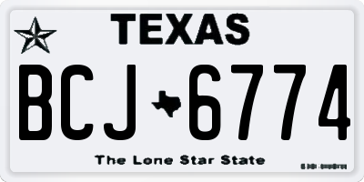 TX license plate BCJ6774