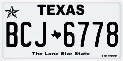 TX license plate BCJ6778
