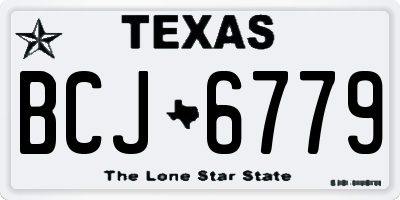 TX license plate BCJ6779