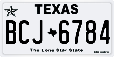 TX license plate BCJ6784