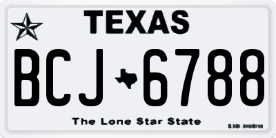TX license plate BCJ6788