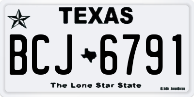 TX license plate BCJ6791