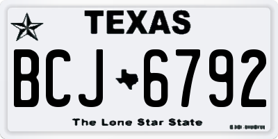 TX license plate BCJ6792