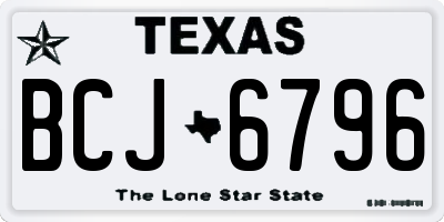 TX license plate BCJ6796