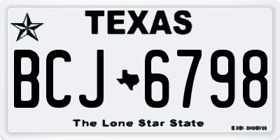 TX license plate BCJ6798
