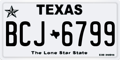 TX license plate BCJ6799