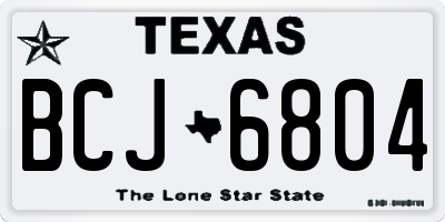 TX license plate BCJ6804
