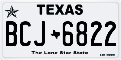TX license plate BCJ6822