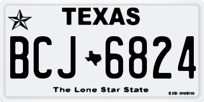 TX license plate BCJ6824