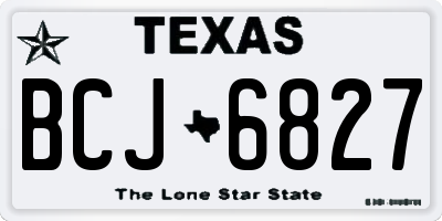 TX license plate BCJ6827