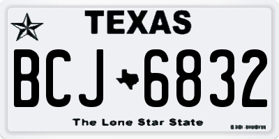 TX license plate BCJ6832