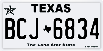 TX license plate BCJ6834