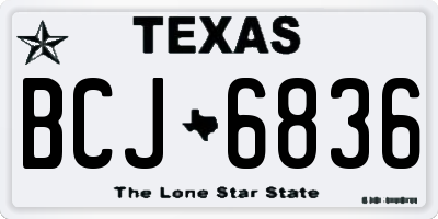 TX license plate BCJ6836