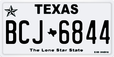 TX license plate BCJ6844
