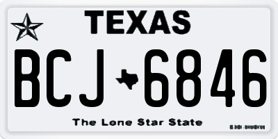 TX license plate BCJ6846