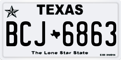 TX license plate BCJ6863