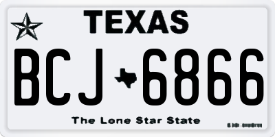 TX license plate BCJ6866