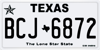 TX license plate BCJ6872