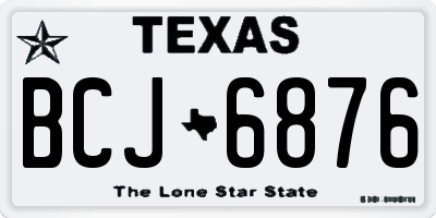 TX license plate BCJ6876