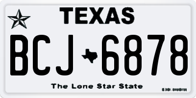 TX license plate BCJ6878