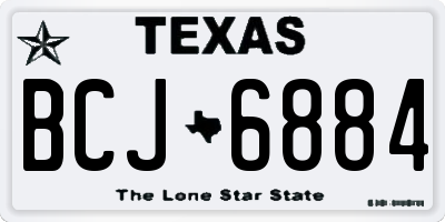 TX license plate BCJ6884