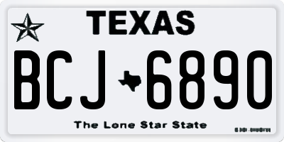 TX license plate BCJ6890