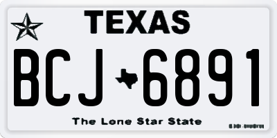 TX license plate BCJ6891