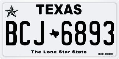 TX license plate BCJ6893