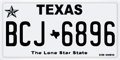 TX license plate BCJ6896
