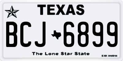 TX license plate BCJ6899