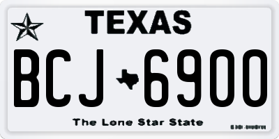 TX license plate BCJ6900