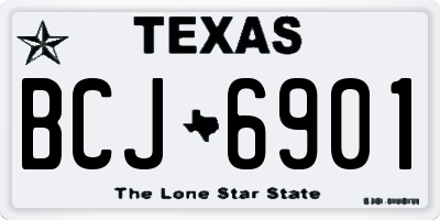 TX license plate BCJ6901