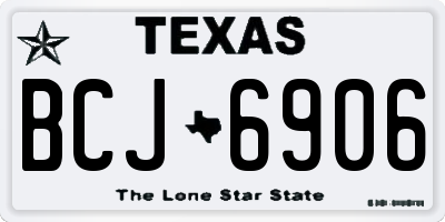 TX license plate BCJ6906