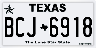 TX license plate BCJ6918