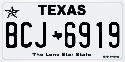 TX license plate BCJ6919