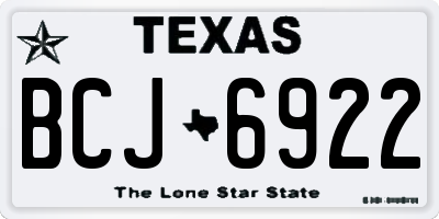 TX license plate BCJ6922