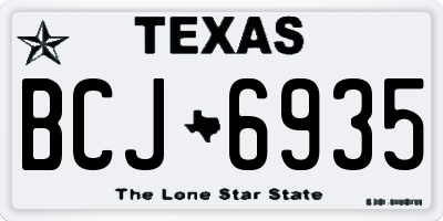 TX license plate BCJ6935