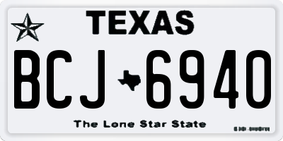 TX license plate BCJ6940