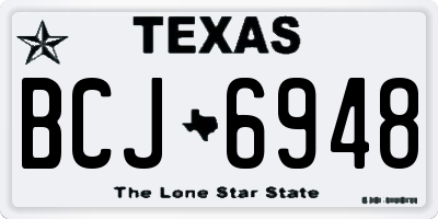 TX license plate BCJ6948