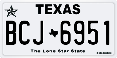 TX license plate BCJ6951