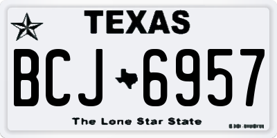 TX license plate BCJ6957