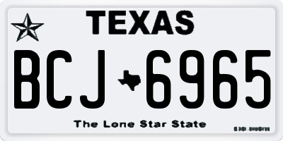 TX license plate BCJ6965
