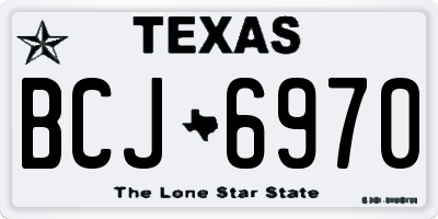 TX license plate BCJ6970