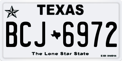 TX license plate BCJ6972
