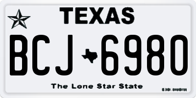TX license plate BCJ6980