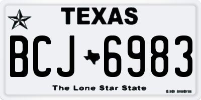 TX license plate BCJ6983