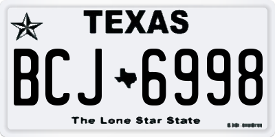 TX license plate BCJ6998