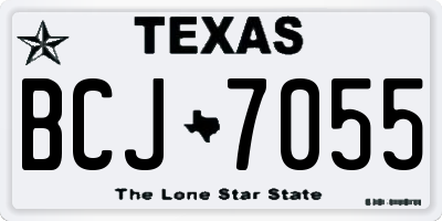 TX license plate BCJ7055