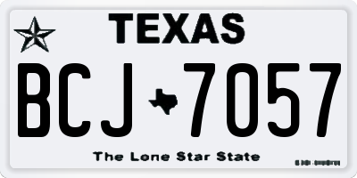 TX license plate BCJ7057